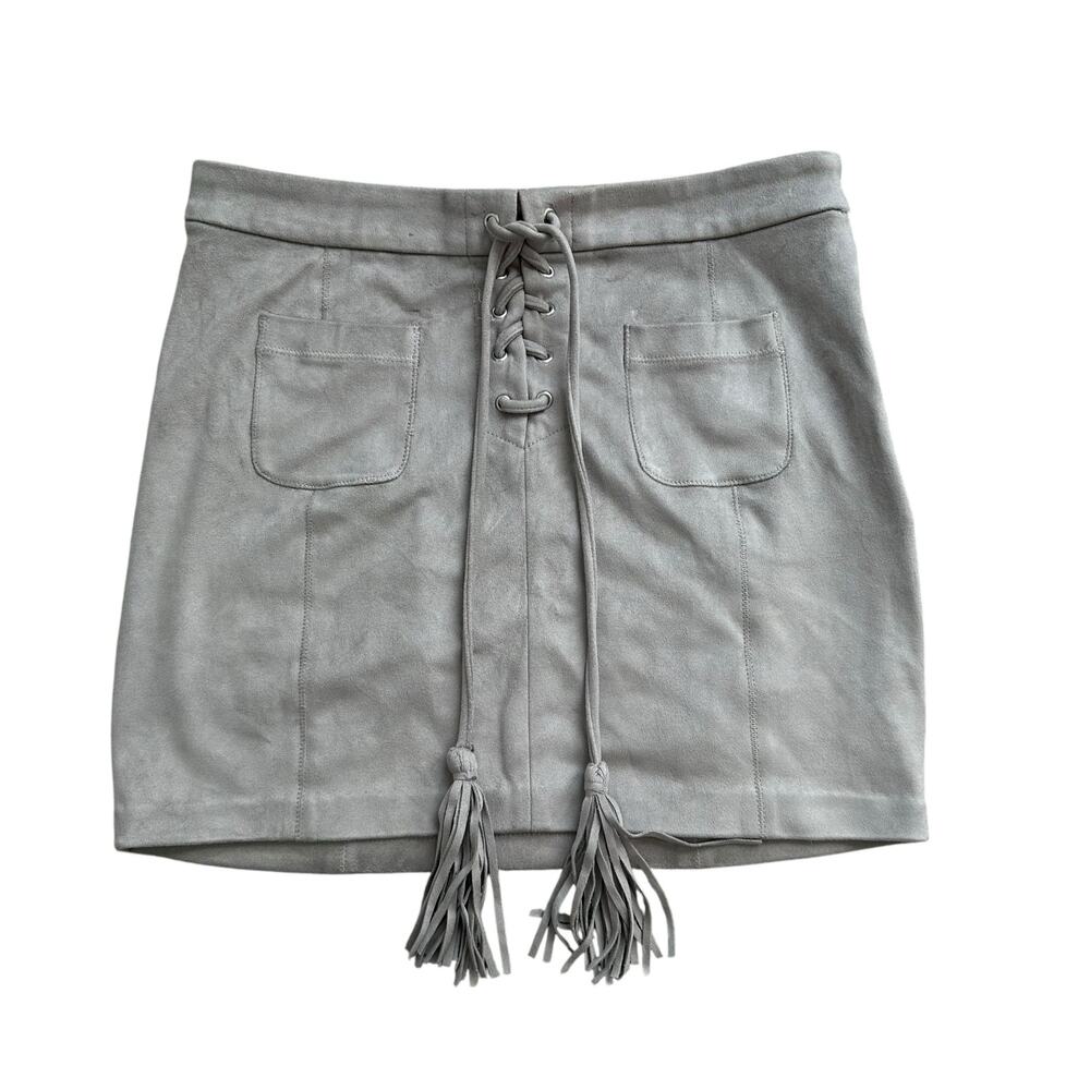 Dolce Vita gray/beige suede mini skirt size XS